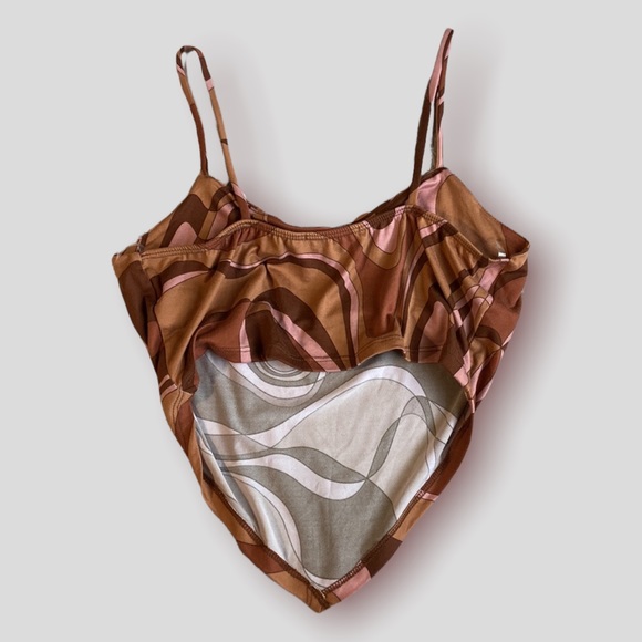 Brown Marble Cowl Neck Bandana style tank! - Picture 2 of 2